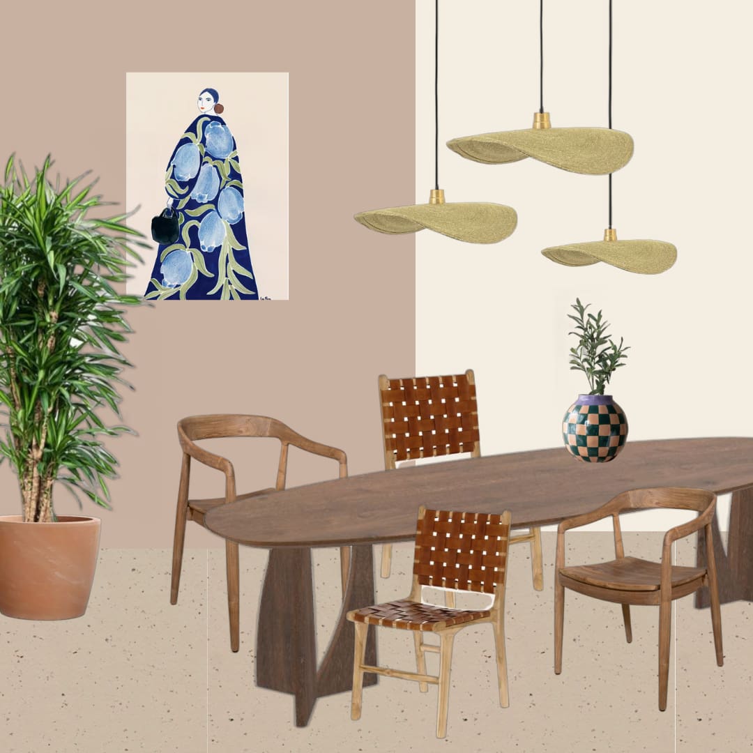 Eengezinswoning Haren Moodboard eetkamer eengezinswoning Haren Japandi met discodip